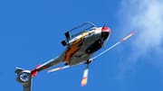Helicópteros acróbatas de la Patrulla Aspa del Ejército Español