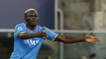Victor Osimhen en el Nápoli. Foto: REUTERS.