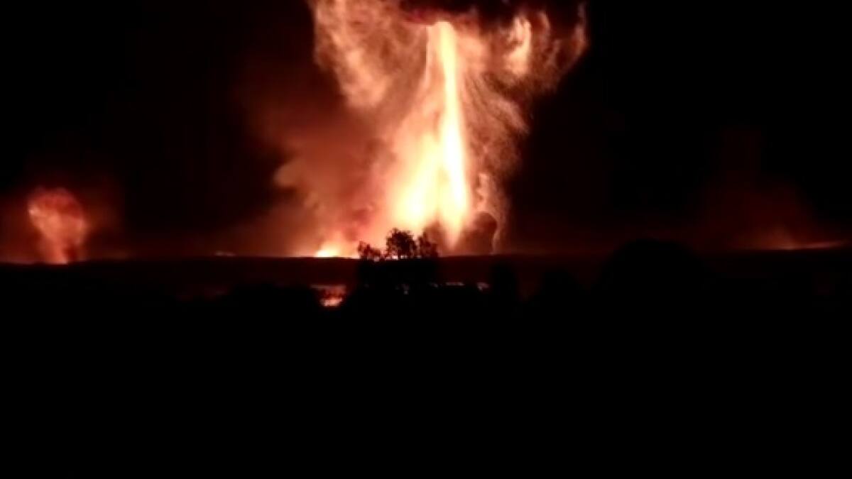 Ucrania atacó con drones un almacén ruso con un importante arsenal. Foto: Captura de video.