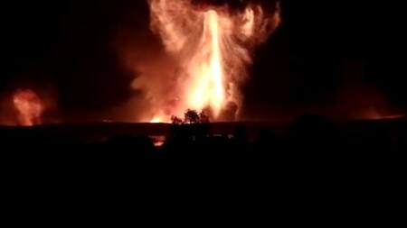 Ucrania atacó con drones un almacén ruso con un importante arsenal. Foto: Captura de video.