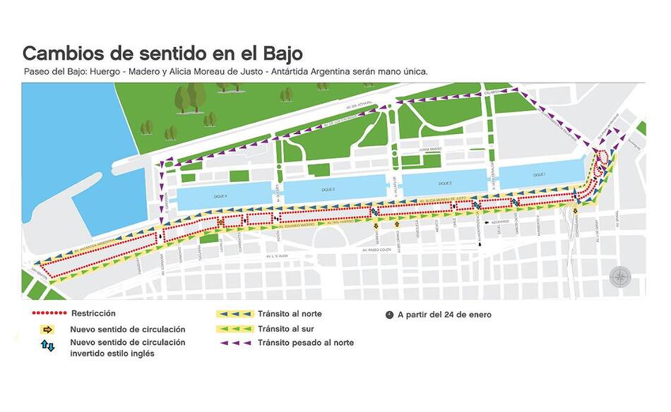 Paseo del Bajo - Obras