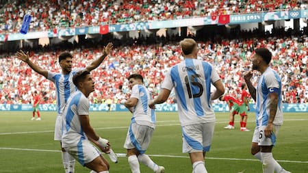 Escándalo tras el final de Argentina y Marruecos en los Juegos Olímpicos de París 2024. Foto: Reuters.