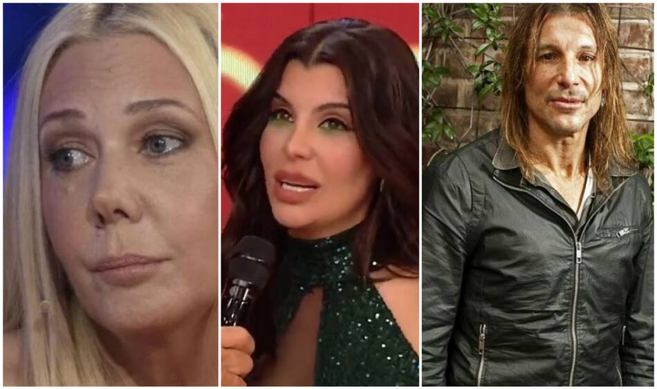 Mariana Nannis, Charlotte Caniggia y Claudio Caniggia. Fotos: redes sociales - captura América TV.