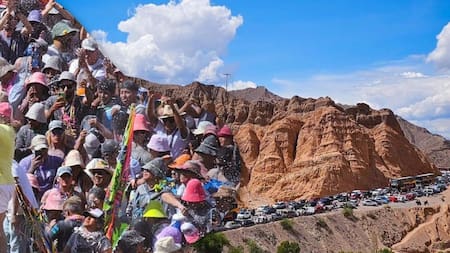 Carnaval en Jujuy, bajada del Diablo. Foto: Instagram @elcieloenpurmamarca.