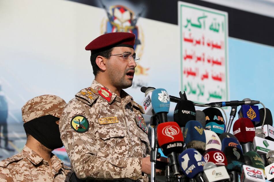 Yahya Sarea, portavoz de los hutíes. Foto: Reuters.