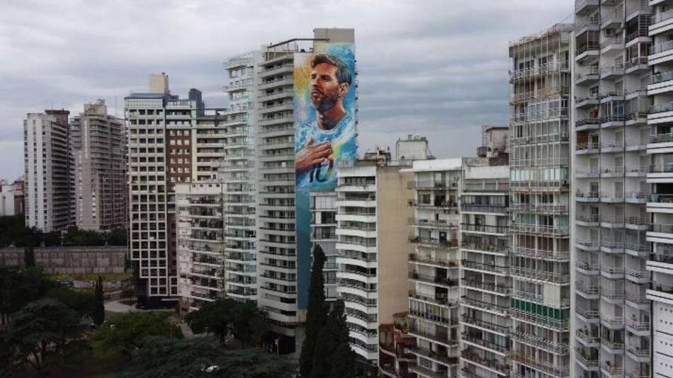 Mural de Lionel Messi en Rosario