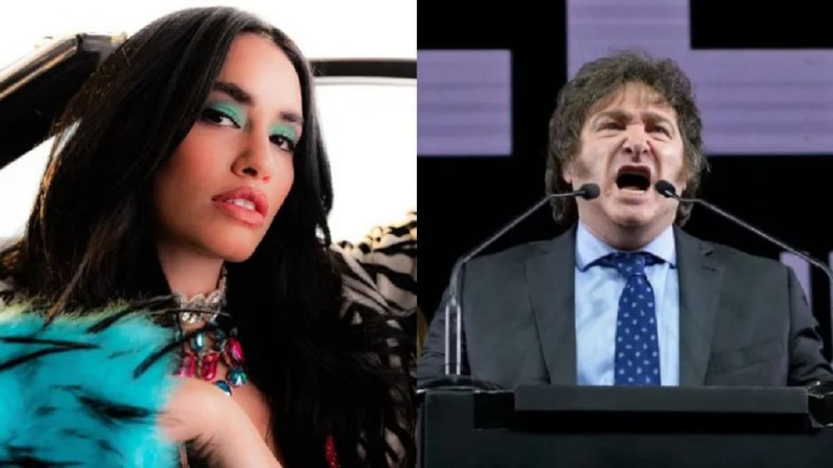 Lali Espósito y Javier Milei. Foto: NA.
