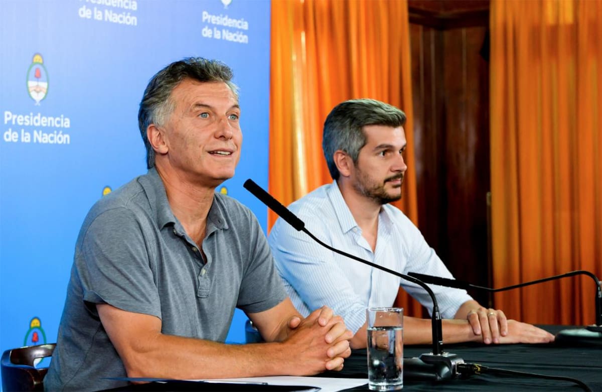 Mauricio Macri y Marcos Peña (NA)