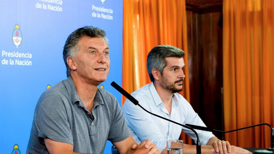 Mauricio Macri y Marcos Peña (NA)