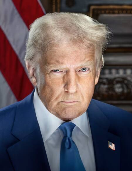 Retrato presidencial de Donald Trump. Foto: EFE.