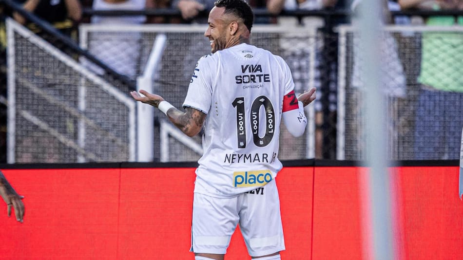 Neymar en su vuelta a Santos. Foto: X @SantosFC.