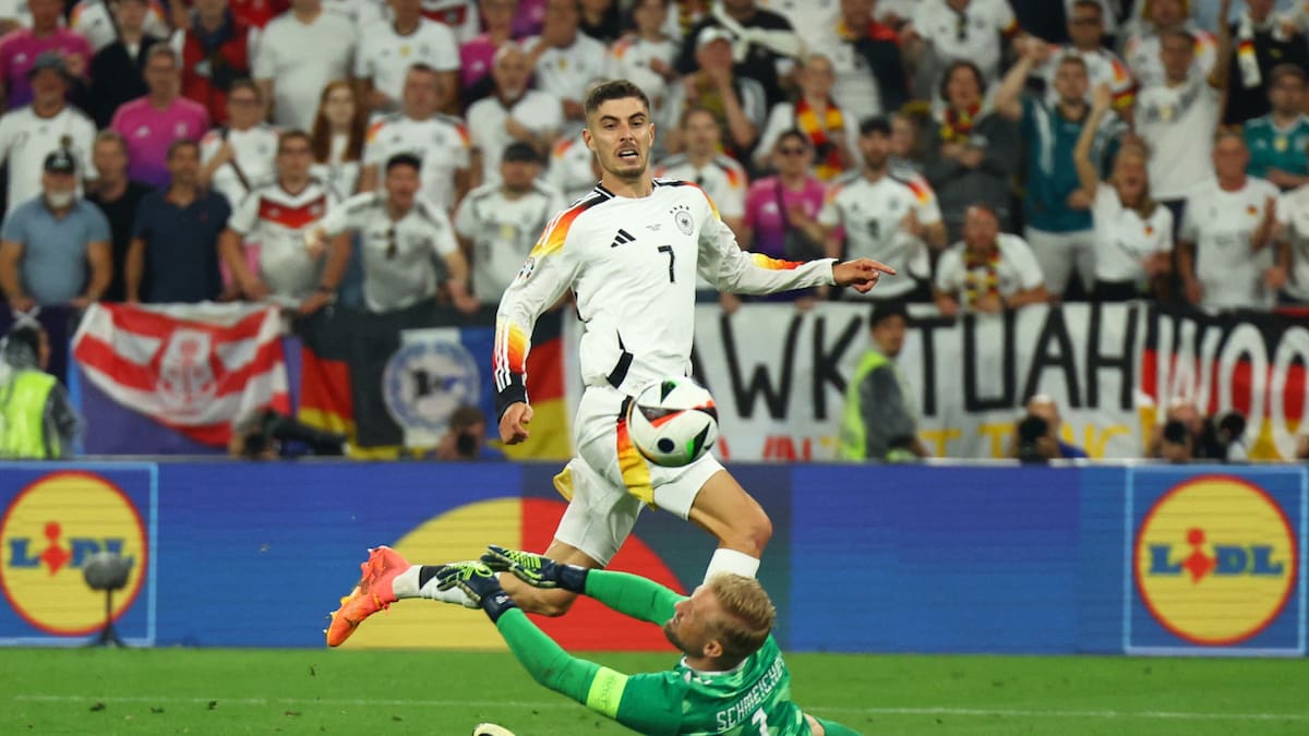 Alemania vs Dinamarca, Eurocopa. Foto: Reuters