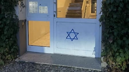 Marcaron casas en Israel con la estrella de David. Foto: redes sociales.