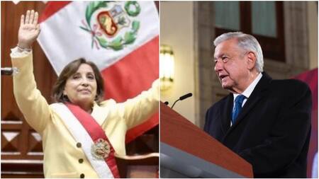 Dina Boluarte y Andrés López Obrador. Fotos: Reuters