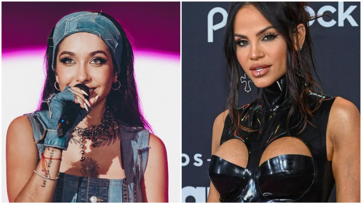 María Becerra y Natti Natasha. Fotos: Instagram/mariabecerra - EFE.