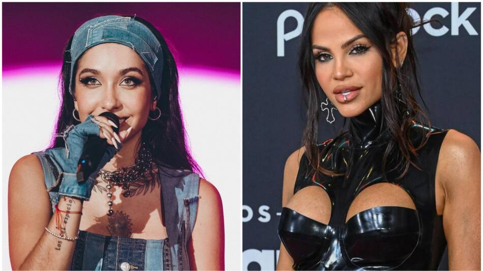 María Becerra y Natti Natasha. Fotos: Instagram/mariabecerra - EFE.