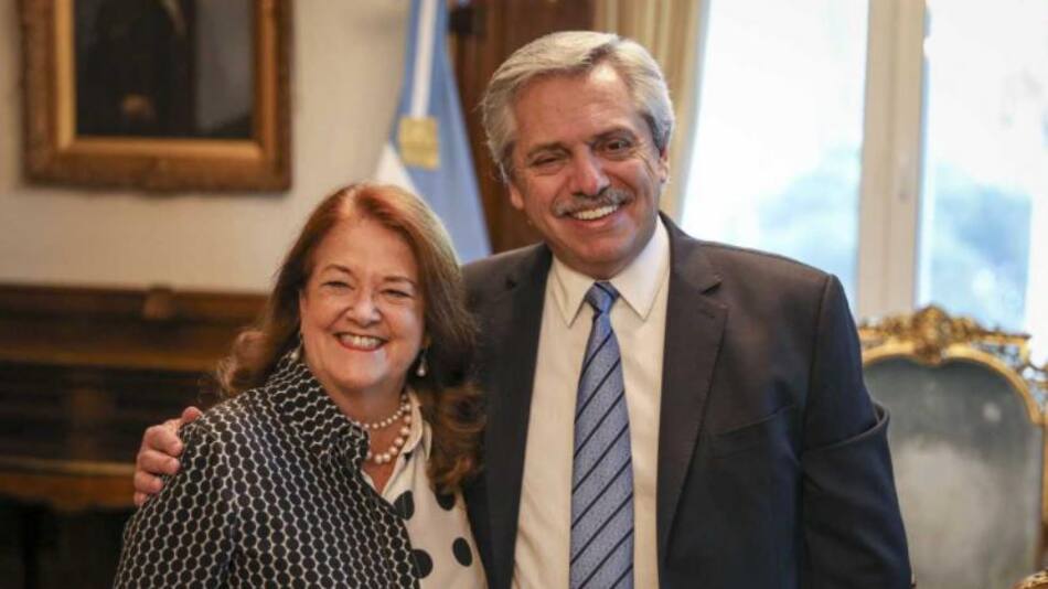 Alicia Castro y Alberto Fernández, NA