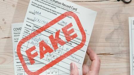 Certificado de vacunación falso, foto NA