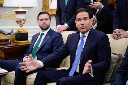 Marco Rubio en el Salón Oval junto a Donald Trump