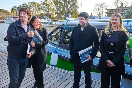 Malena Galmarini y Juan Andreotti en Delta de Tigre. Foto: Prensa.