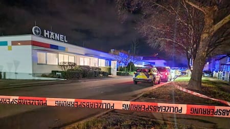 Tiroteo en una fábrica de Alemania. Foto: @johnspectator