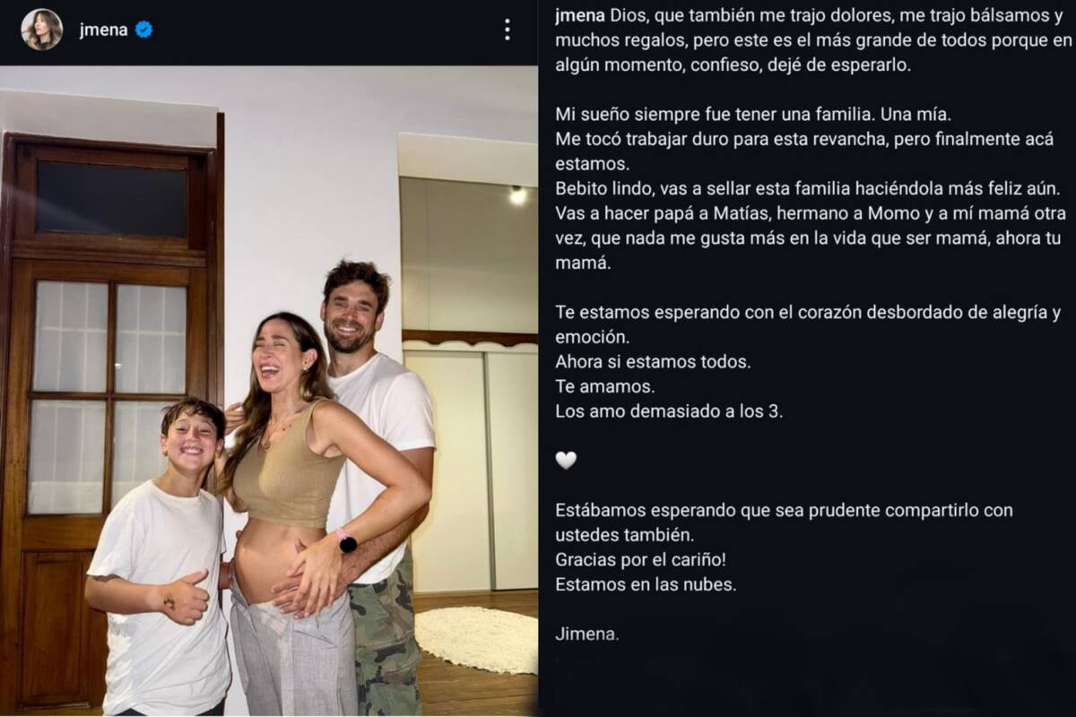 Jimena Barón anunció su embarazo en redes sociales. Foto: Instagram / jmena.