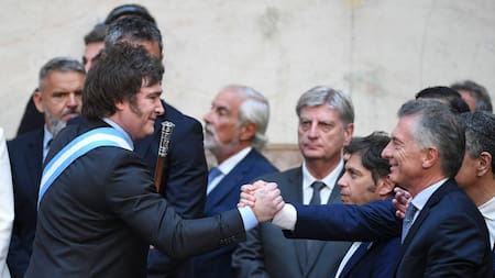 Javier Milei y Mauricio Macri.