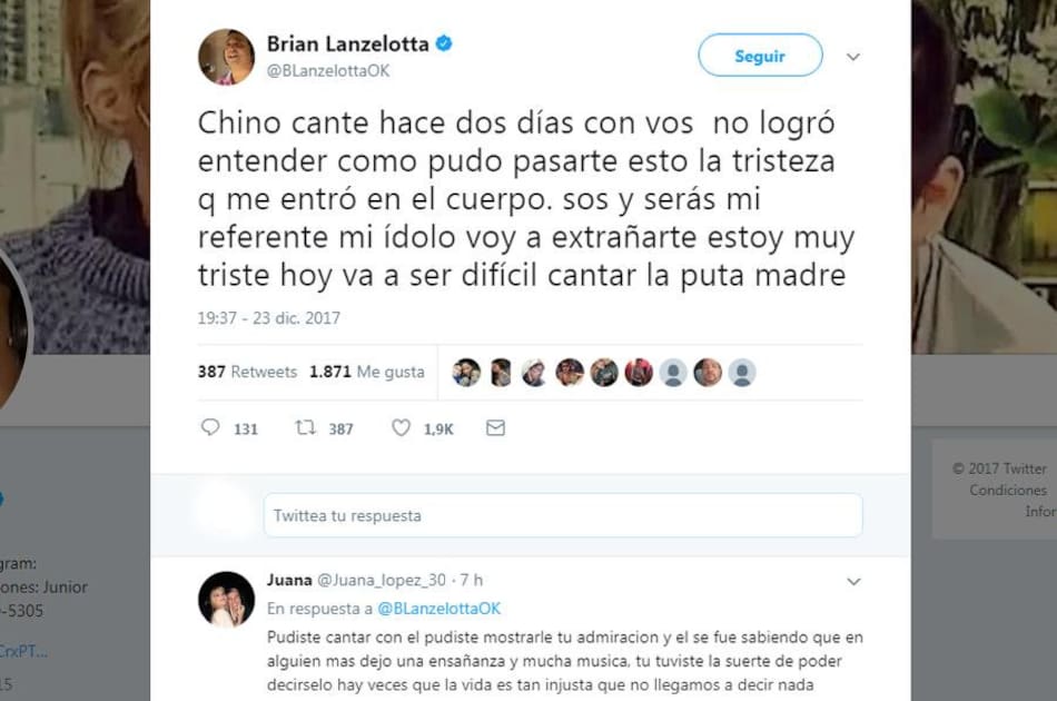 Muerte de El Chino - La Nueva Luna - Redes sociales