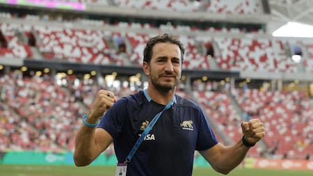 Santiago Gómez Cora, entrenador de Los Pumas 7s. Foto: Reuters.
