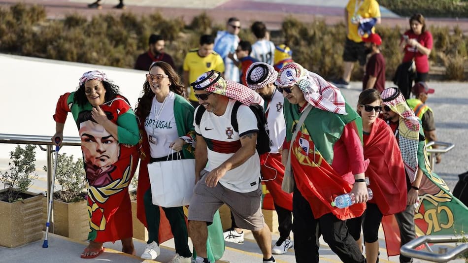 Fanaticos de Qatar 2022. Foto: Reuters