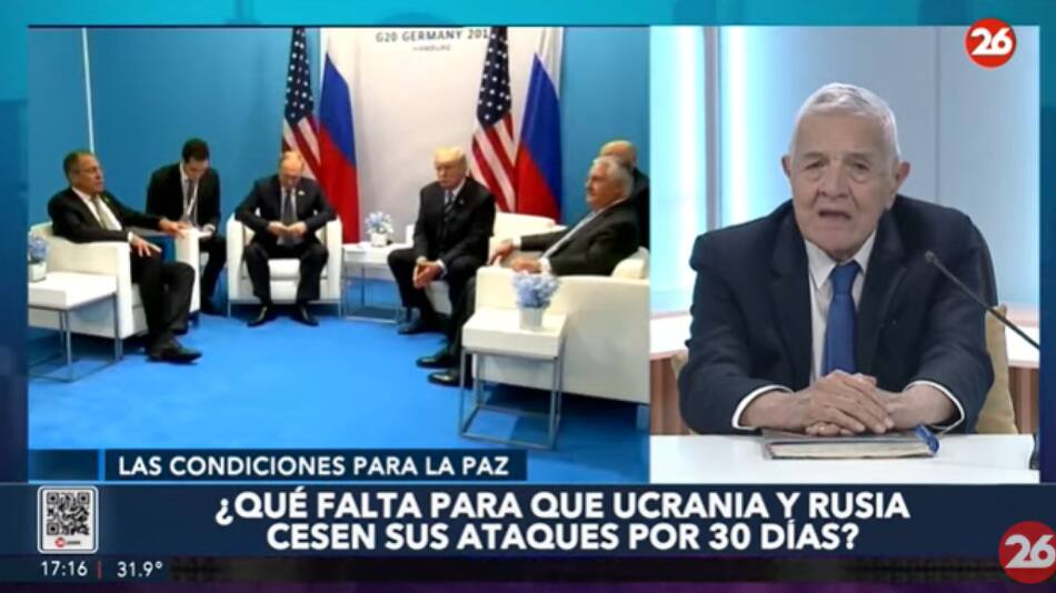 Jorge Castro sobre el posible acuerdo de alto el fuego en Ucrania. Foto: Captura de video.