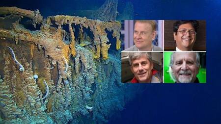 Turistas que desaparecieron en submarino para verrestos del Titanic. Foto: NA.