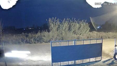 Chocó contra un portón. Foto: NA.