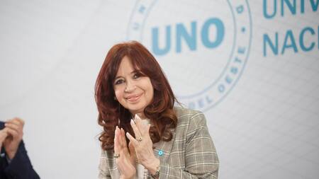 Cristina Kirchner en Merlo. Foto: Prensa