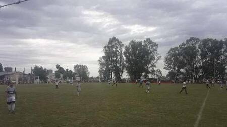 Rayo en medio de un partido