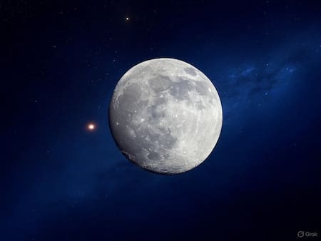 Luna, astrología. Foto: Grok AI.