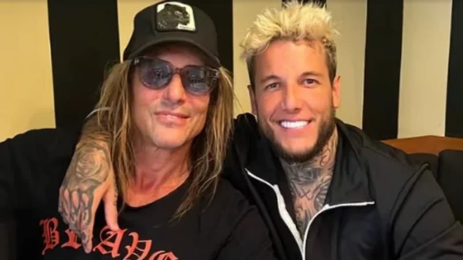 Claudio y Alex Caniggia. Foto: NA.