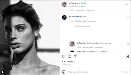 Sofía Santos, novia de Chano, Redes sociales