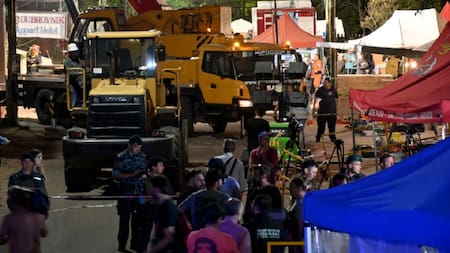 Derrumbe en Villa Gesell. Foto: NA/Jose Scalzo.