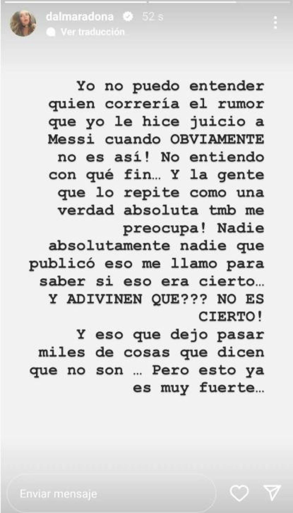 La historia de Dalma Maradona_Instagram