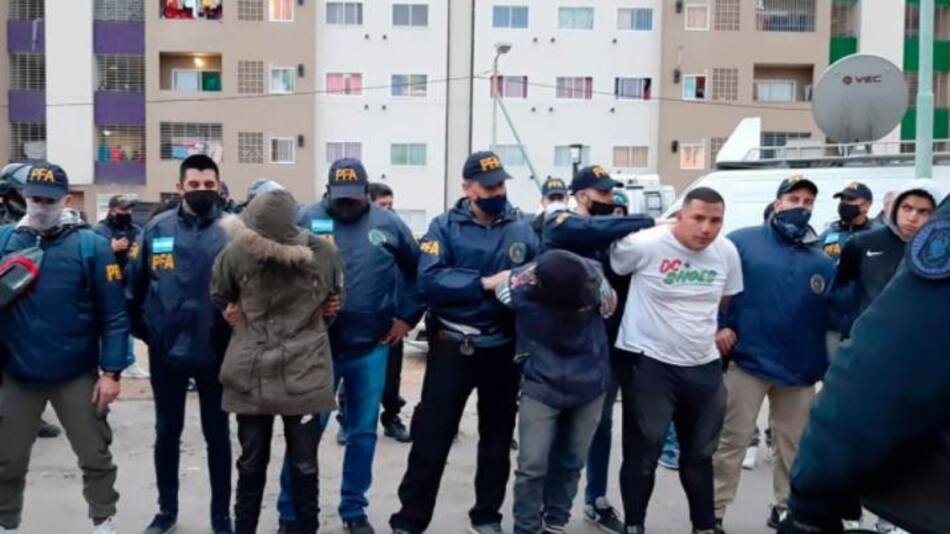 Banda narco detenida en Villa Lugano, NA