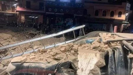 Fuerte sismo en Marruecos de 6,8 grados. Foto Twitter @AlertaMundial.