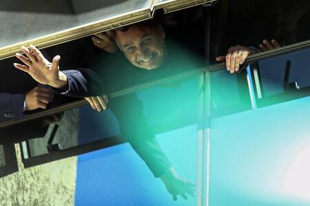 La recepción de Jair Bolsonario en su regreso a Brasil. Foto: EFE.