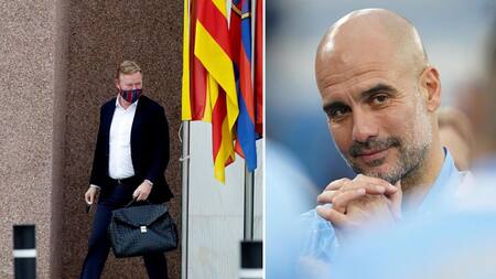 Ronald Koeman y Pep Guardiola, fotos EFE
