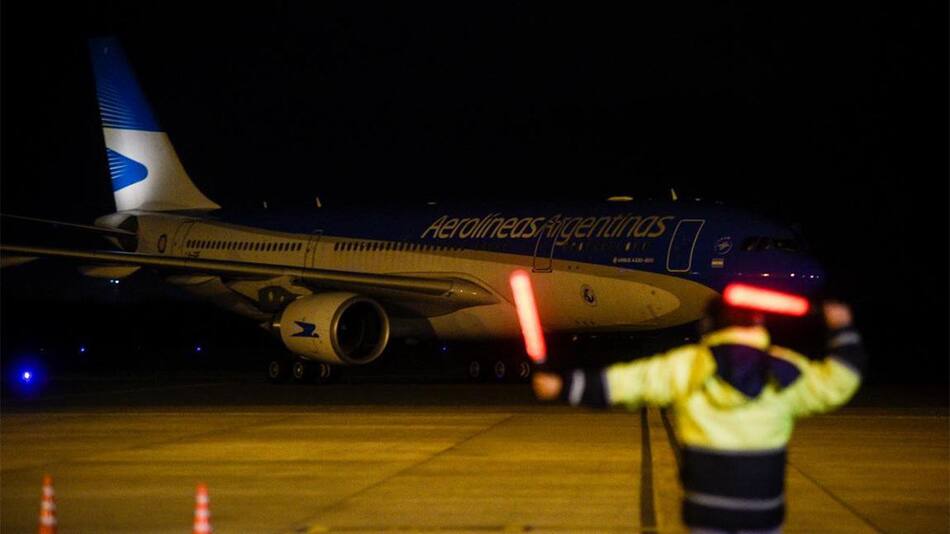 Avión de Aerolíneas Argentina, vacunas por coronavirus, Foto Presidencia de la Nación