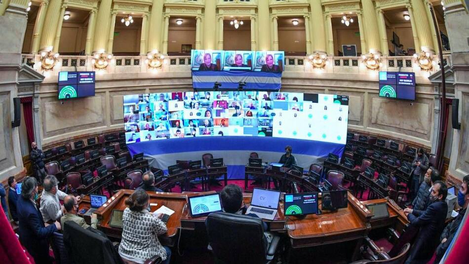 Prueba de sesión virtual en el Senado