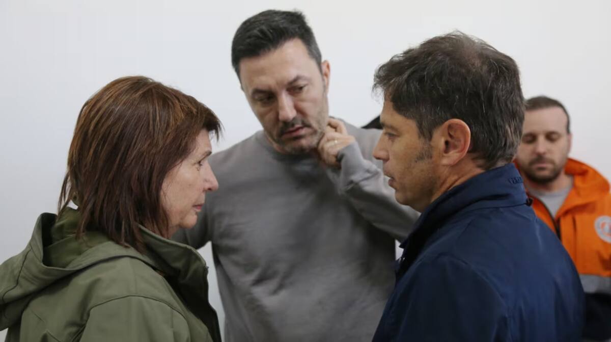Patricia Bullrich, Luis Petri y Axel Kicillof. Foto: Gobierno PBA.