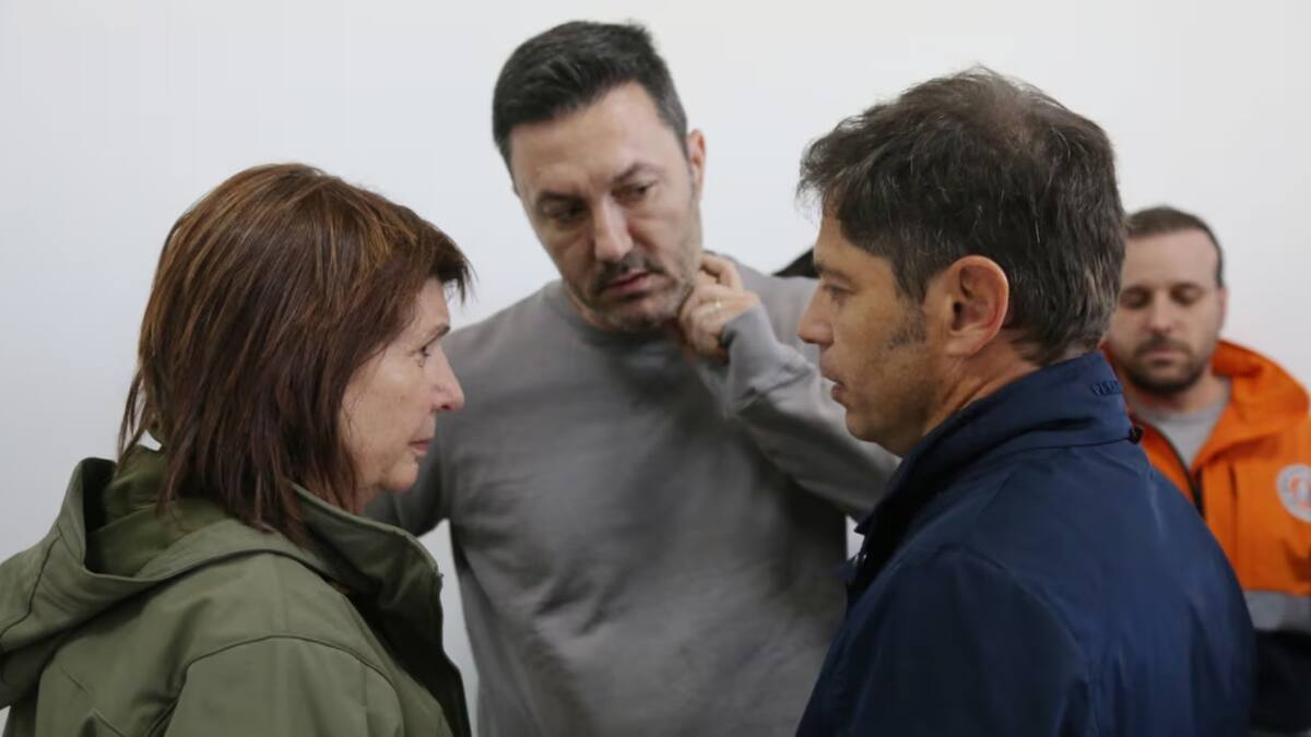 Patricia Bullrich, Luis Petri y Axel Kicillof. Foto: Gobierno PBA.