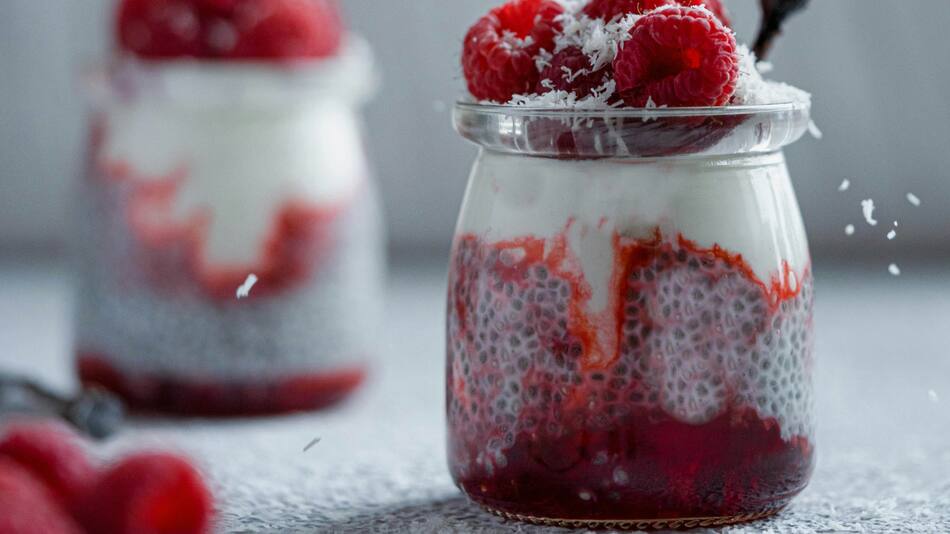 Desayuno, yogurt, comida, frambuesa, fruta. Foto: Unsplash