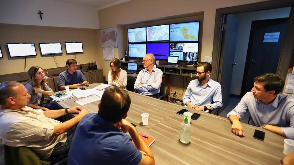 Axel Kicillof y parte de su gabinete de la Provincia